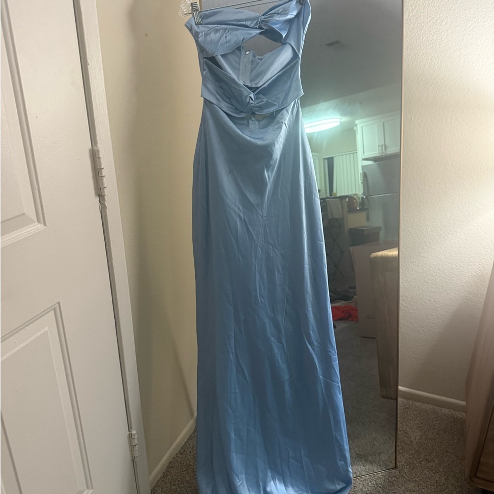 Peppermayo Exclusive - Tianna Strapless Maxi Dress - Ice Blue